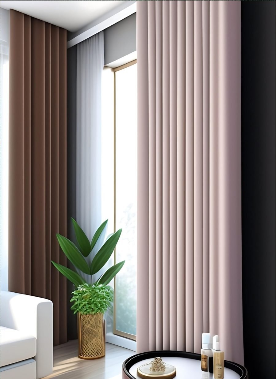 Smart motorised curtains in a residence at The Privé